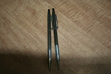 Vintage Cross Century Chrome Pen Pencil Set Tested Works Logo See Pix