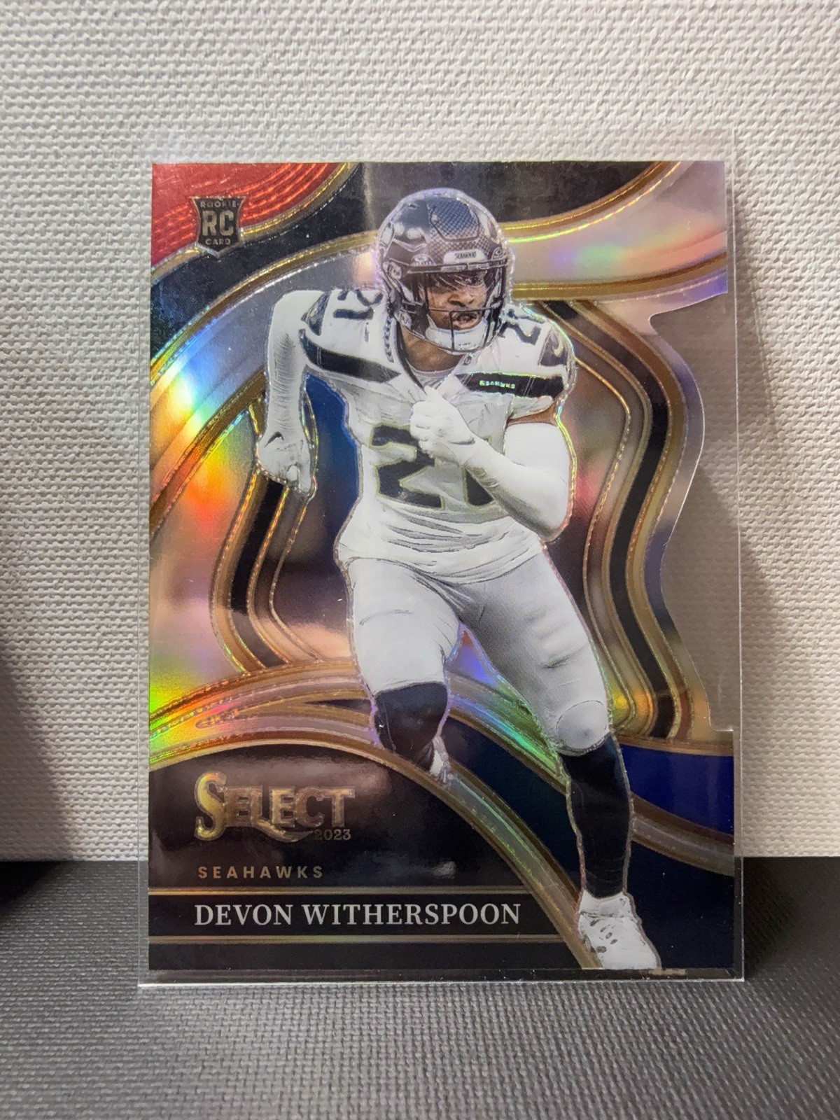 2023 Panini Select Club Level Devon Witherspoon #273 Red/Blue Prizm Die-Cut (RC)