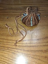 Small Leather Medieval Fantasy Coin Purse Dice Bag Handmade