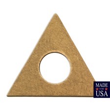 Center Cutout Raw Brass Flat Triangle Charms Drops 17mm 6 mtl479A
