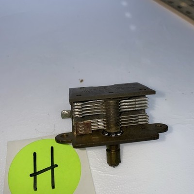 R/C Antique Radio Air Variable Capacitor 2 gang brass 273 647 000 M-123J521-1