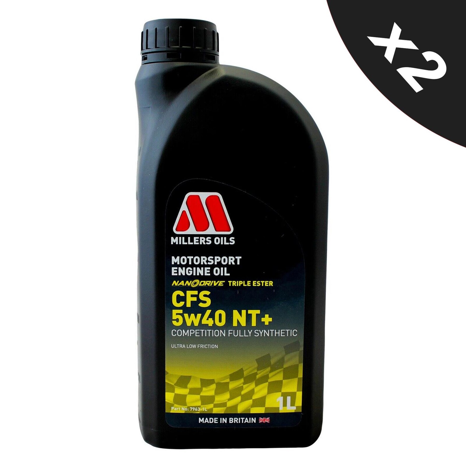 2x MILLERS 5w40 Fully Synthetic Engine Oil - 1L Motorsport CFS 5w40 NT+