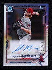2021 Bowman Draft Chrome Pick Refractor 12/499 Landon Marceaux #CDA-LM Auto p6a