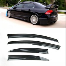 Window Vent Visor For 2006-2011 Honda Civic 4 Door Sedan Rain Guard Mugen Style