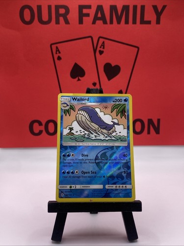 Wailord 30/145 Guardians Rising Pokemon TCG Reverse Holo Rare 2017 LP