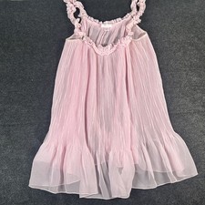 Vintage Victoria's Secret 2006 Sheer Pink Pleated Babydoll Slip