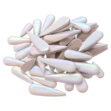 100g Petal Mosaic Tiles Glazed Ceramic Tiles Bright White