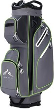 14 Way Golf Cart Bag Featuring Full-Length Divider Top and Multiple Pockets