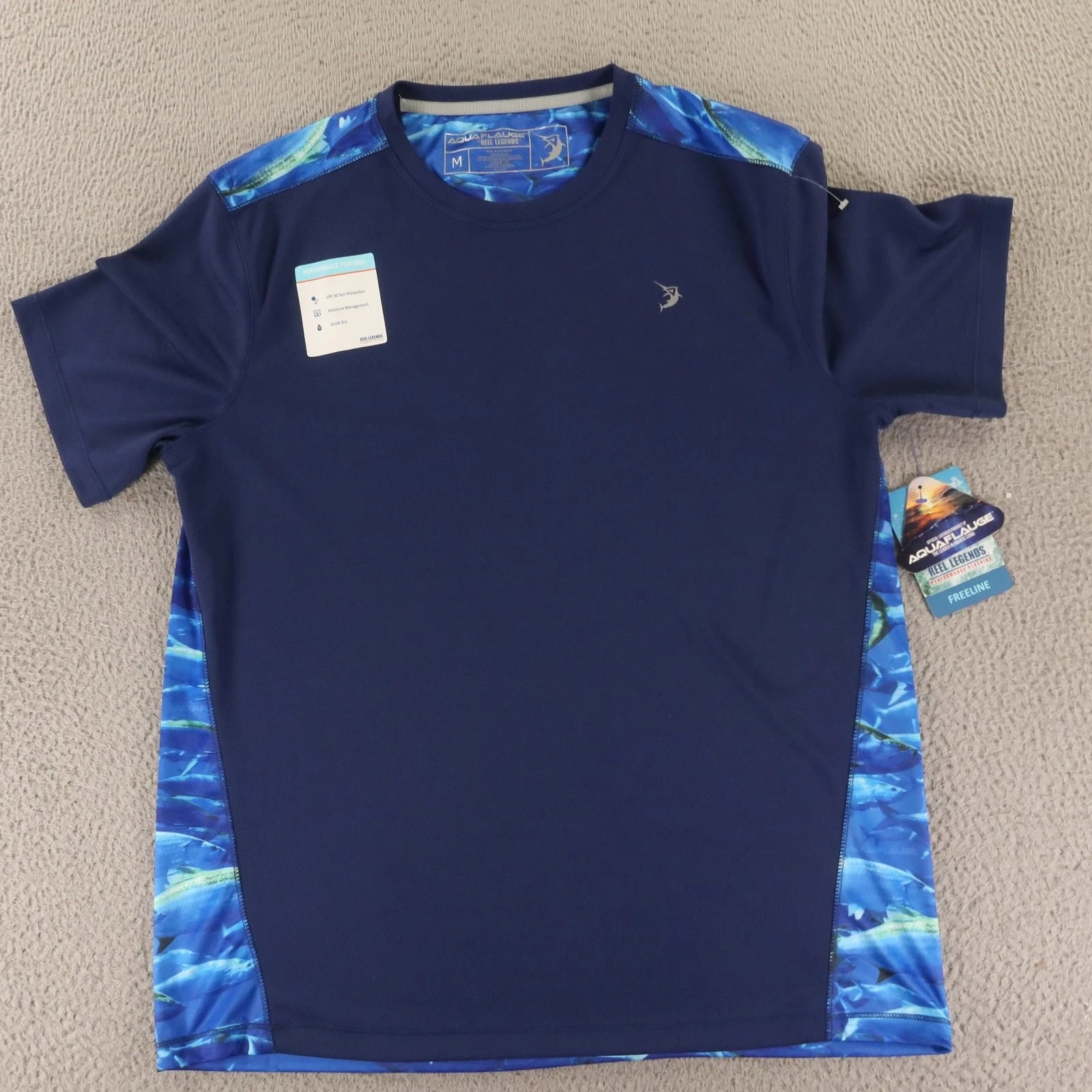 Reel Legends Shirt Mens M Blue Aquatic Camouflage Polyester Sun Protection NEW
Opens in a new window