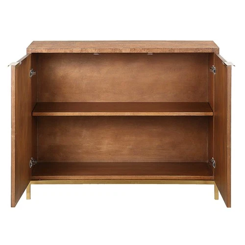 Uttermost 50083 Jethro 32"W 2 Door Plywood - Burl / Gold - Picture 3 of 6