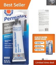 3 oz Clear Silicone Adhesive - Multipurpose RTV Sealant for Home  Auto Repairs