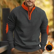Men's Quarter Zip Sweater Winter And Spring Warm And Cozy