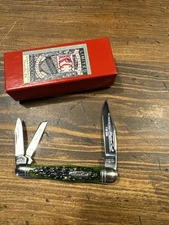 ROBESON #48 MASTERCRAFT GREEN JIG BONE HUMPBACK WHITTLER KNIFE RS48HGV 1 Of 200