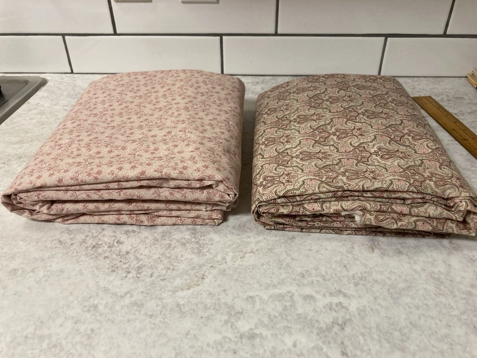 Tela Floral Calicó Años 70/80 De Colección Calicó Paisley Mezcla Algodón 12+YARDAS Foto 2 de 4