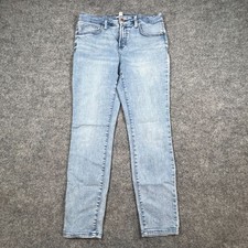 LC Lauren Conrad Skinny Jeans Womens 10 Blue Cotton Stretch Mid Rise Light Wash
