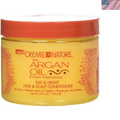 Moisturizing Hair & Scalp Treatment - Organic Argan Oil, 4 oz for Healthy Shine