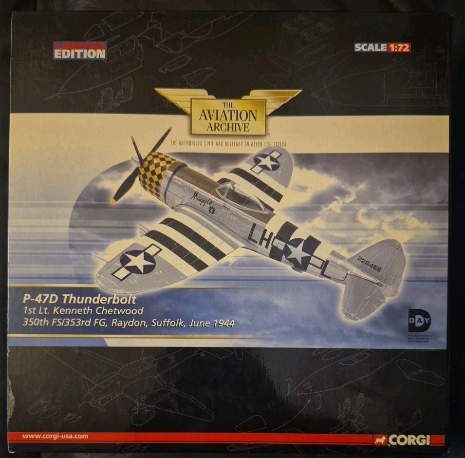 Corgi Aviation Republic P-47D Thunderbolt 1st Lt Kenneth Cherwood US33821