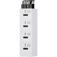 Heavy Duty 4-Drawer Steel File Cabinet W/ Lock, Fits A4 for Home  Office, White