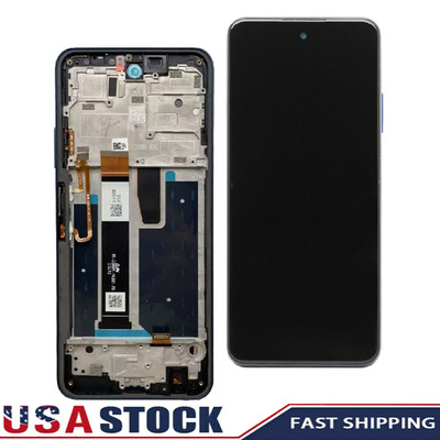 For Boost Celero 5G+ 5G Plus 2024 LCD Display Touch Screen Digitizer +Blue Frame