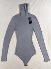 NWT ABERCROMBIE AND FITCH Slim Gray Turtleneck Sweater Bodysuit Size Small