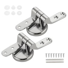 Toilet Seat Hinge Mountings Stainless Steel 1 Set with Bolts and Nuts