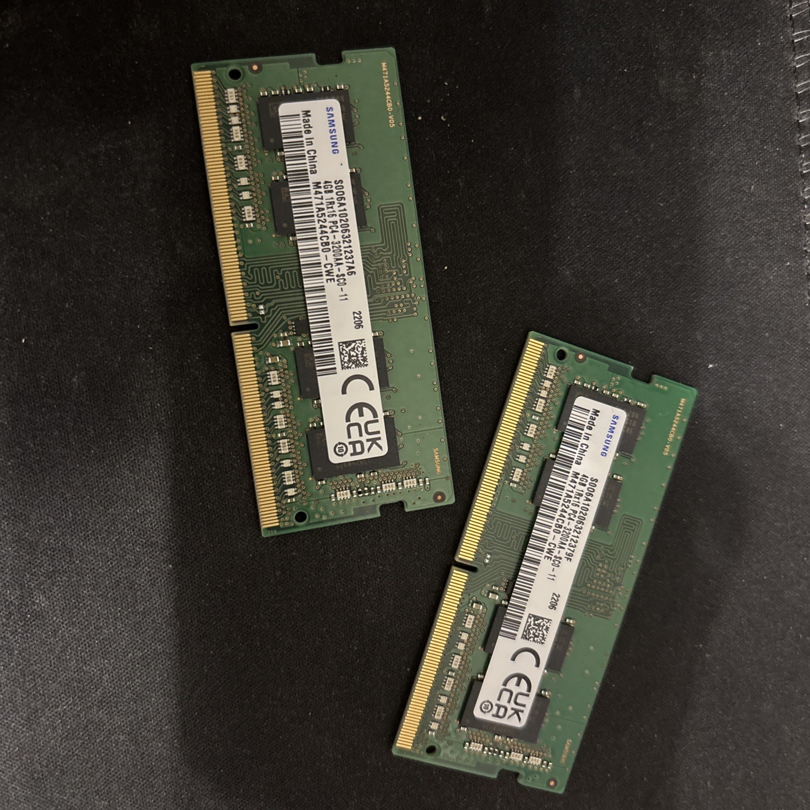 SAMSUNG RAM 8GB 2x4GB DDR4 SODIMM ♦ PC4-3200 Mhz ♦ 100% Tested