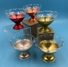 Colorama Mid-Century Multicolor Anodized Aluminum Glass Sherbet Dishes Set Of 5
