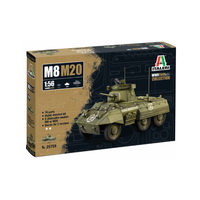 M8/M20 Greyhound Kit 1:56 Italeri Kit Mezzi Militari -D- Neues Modell