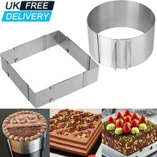 6-12" Adjustable Round Cake Ring Mold Mousse Cake Baking Stainless Steel Mould