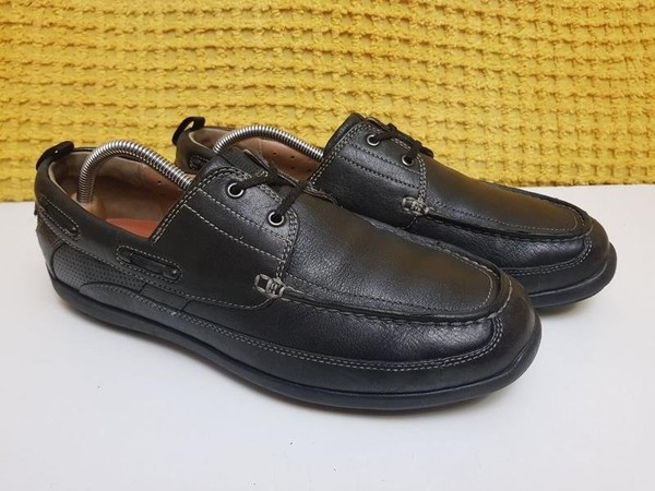 Men Sebago Heels Black Leather 43