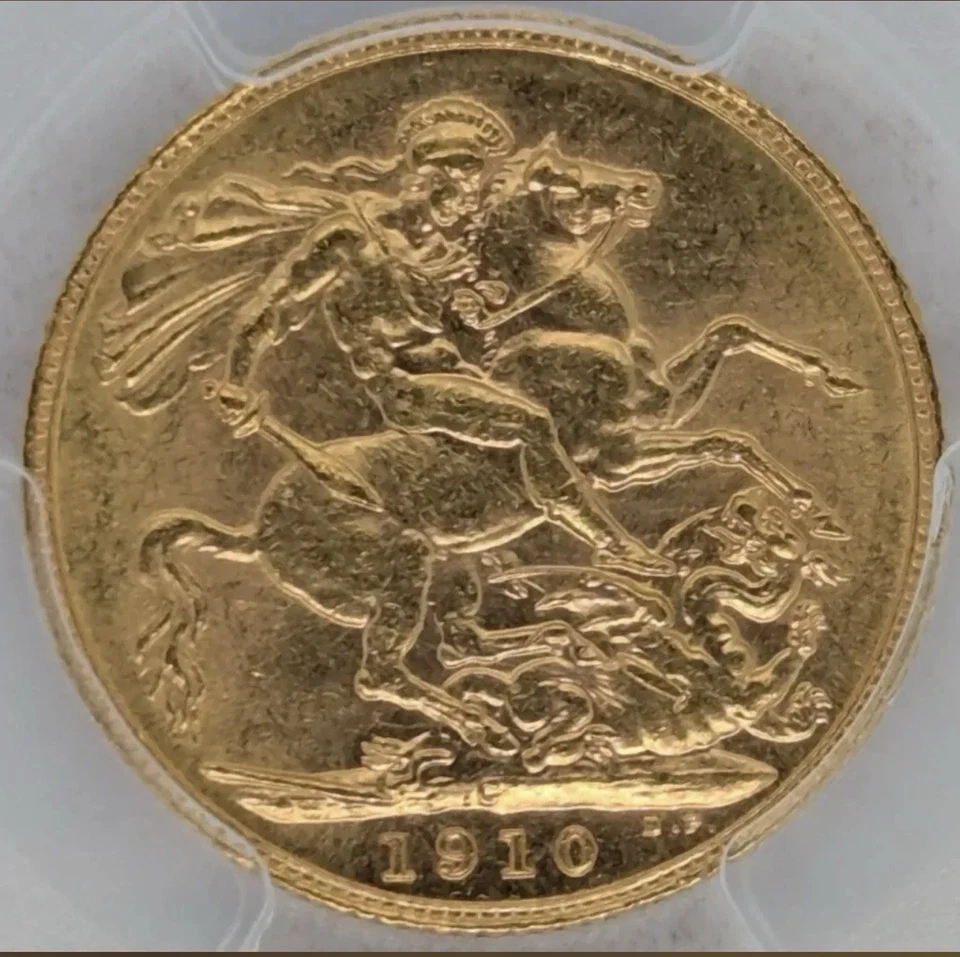 Moneda de oro Canadá 1910-C PCGS MS62 Foto 4 de 4