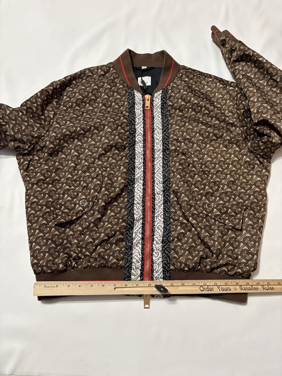 BURBERRY Windbreaker TB Pattern 54EU 44US Brown | eBay
