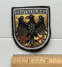 Deutschland Germany German Eagle Gold Black Crest Woven Felt Patch Badge