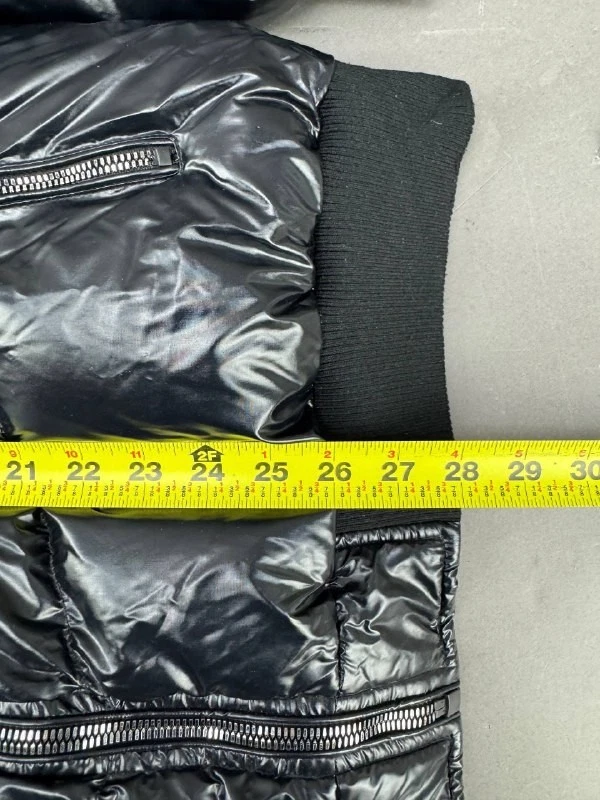 Jaqueta Masculina JC Jordan Craig Preta Brilhante Zíper Completo Pele Sintética Tamanho XL - Imagem 4 de 4
