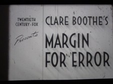 16mm MARGIN FOR ERROR (1943) Otto Preminger directs and stars; good original