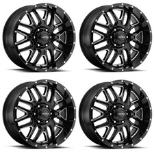 Set 4 18 Ultra 203bm Hunter Gloss Black Milled 18x9 Wheels 6x5.5 18mm Rims Set 4 18 Ultra 203bm Hunter Gloss Black Milled 18x9 Wheels 6x5.5 18mm Rims