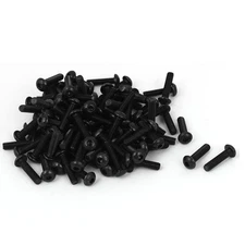 M4 x 16mm Hex Socket Button Head Cap Machine Screws Black 100 pc
