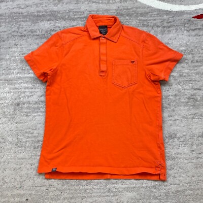 Noronna Polo Shirt Large Orange Casual Outdoors Preppy Cotton Hiking Trail Mens