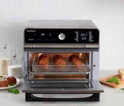 Cuisinart Digital Air Fryer Toaster Oven 0.6 Cu Ft Silver CTOA