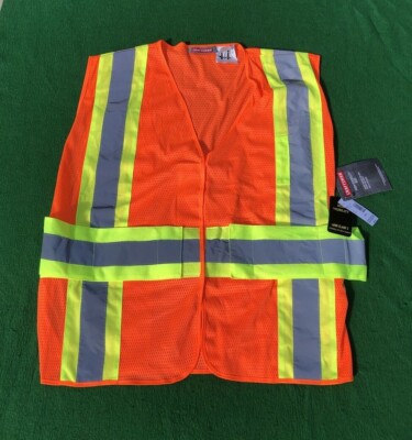 CRAFTSMAN Reflective Safety Vest XXL Men Orange ANSI Class NEW High  Visibility