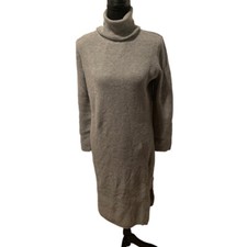 Lulu’s Sheerah Heather Grey Turtleneck Midi Sweater Dress XL NWT