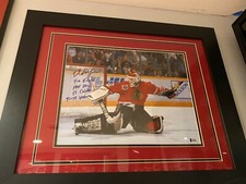 Ed Belfour Chicago Blackhawks framed 11x14 BAS