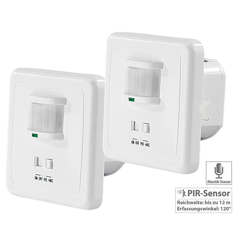 revolt 2er-Set Automatische Lichtschalter mit Bewegungsmelder & Sound-Sensor - Bild 3 von 4