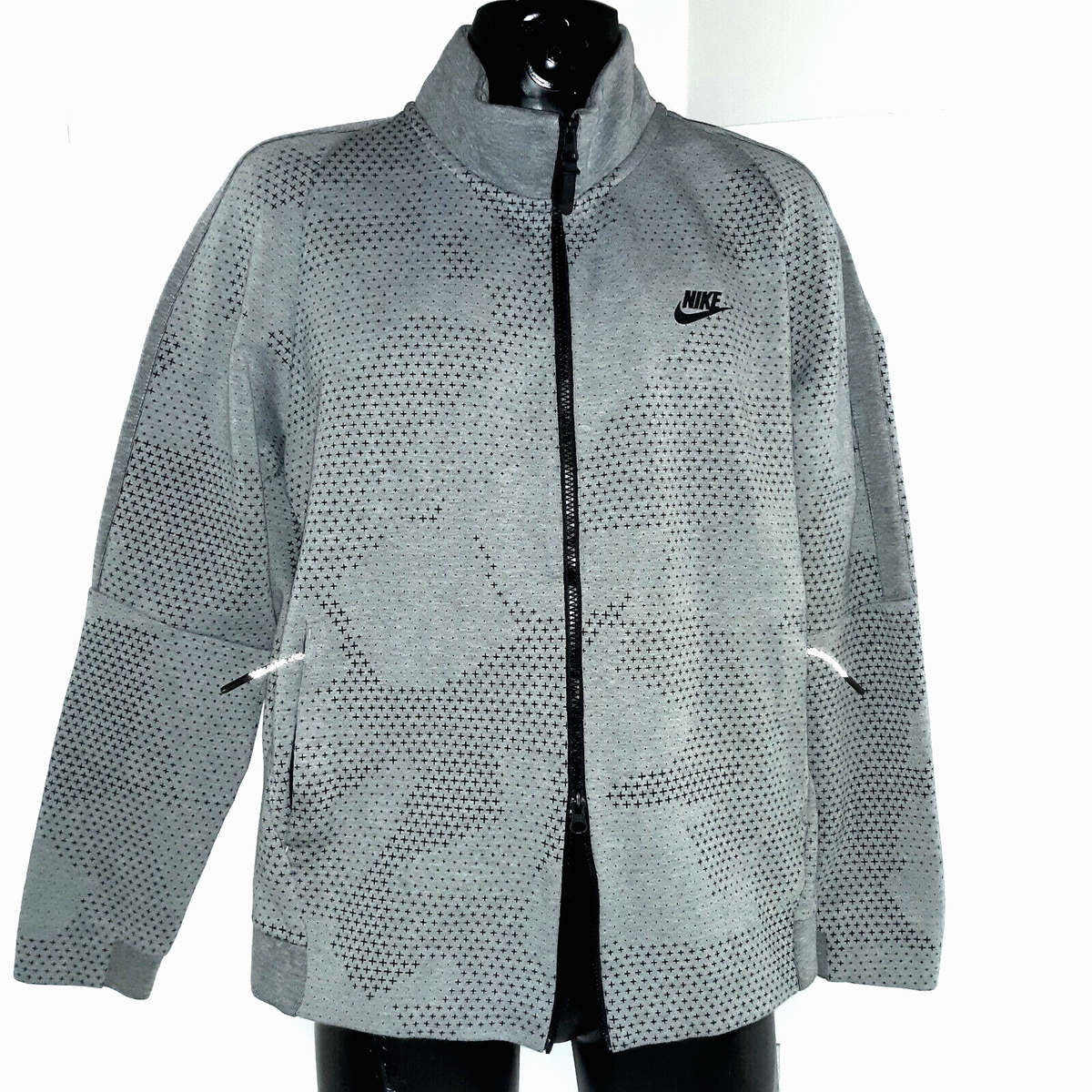 きページ Nike Tech Fleece GX 1.0 Full Zip Jacket Mens Sz L Digital Grey/Blk