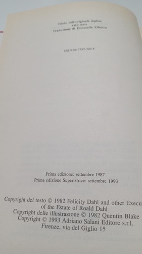 Salani - IL GGG di Roald Dahl ill. Q. Blake PRIMA EDIZIONE SUPERISTRICE 1993 - Foto 8 di 12