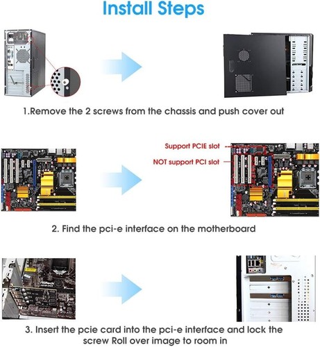 5Gbps PCIE to USB 3.0 2-Port Expansion Card USB 3.0 Converter for Windows 10 8.1 - 第 7/14 張圖片