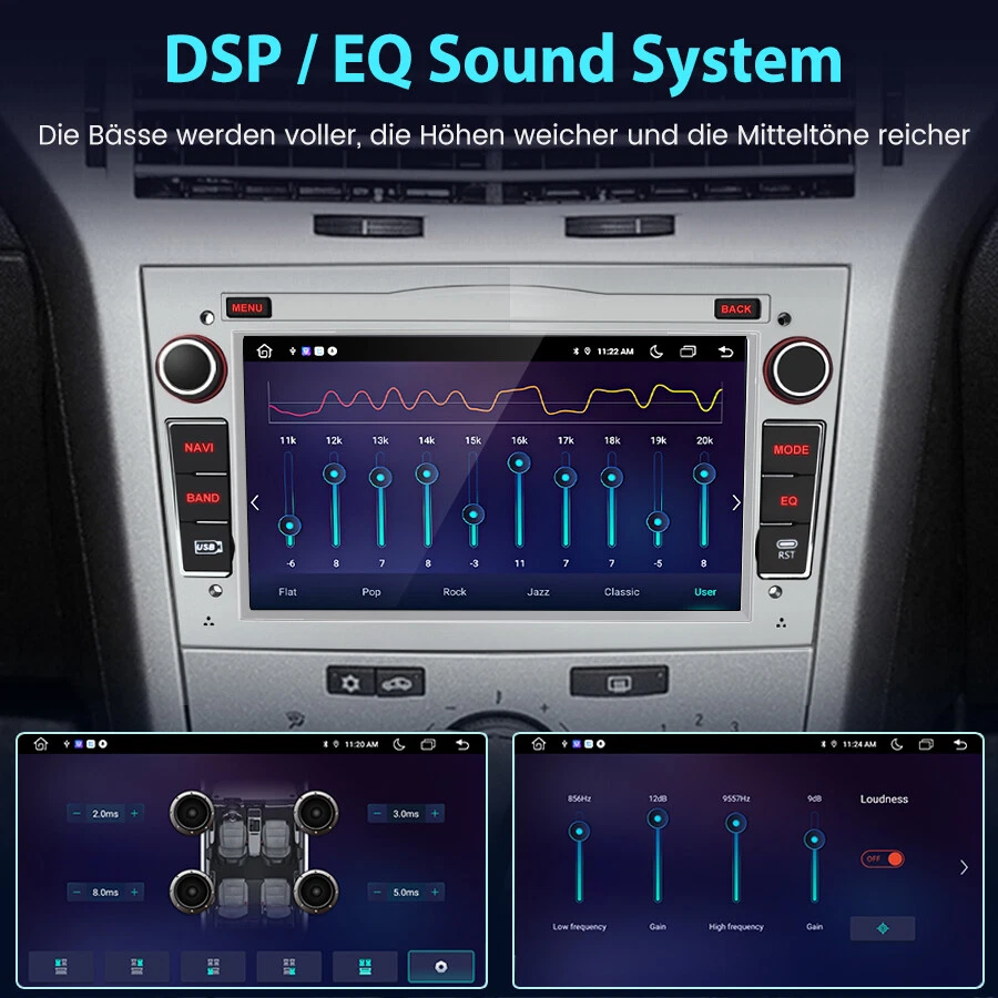 Für Opel Astra H Corsa C/D Zafira B Android Radio 2+64GB Bluetooth Carplay Navi - Bild 4 von 4