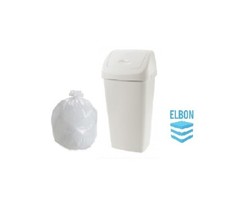 200 Swing Bin Liners Light Duty Waste Bin Bags 45L Thin Kitchen Office Flat pack