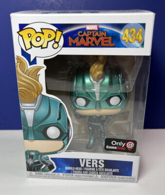 Funko POP! Captain Marvel VERS #434 Gamestop Exclusive NIB | eBay