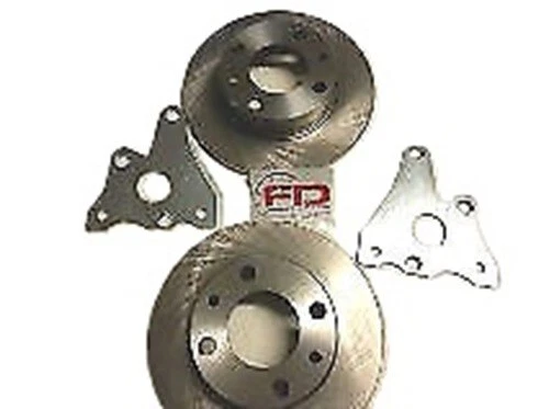 MODIFICA SUPPORTI PER FRENI A DISCO ANTERIORI E KIT N.2 DISCHI PER FIAT 500/126 - Foto 3 di 5